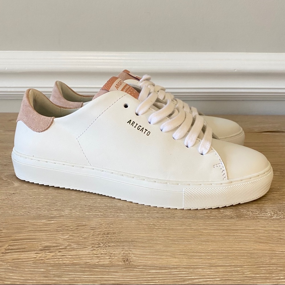 AXEL ARIGATO Clean 90 White Pink Leather Sneakers